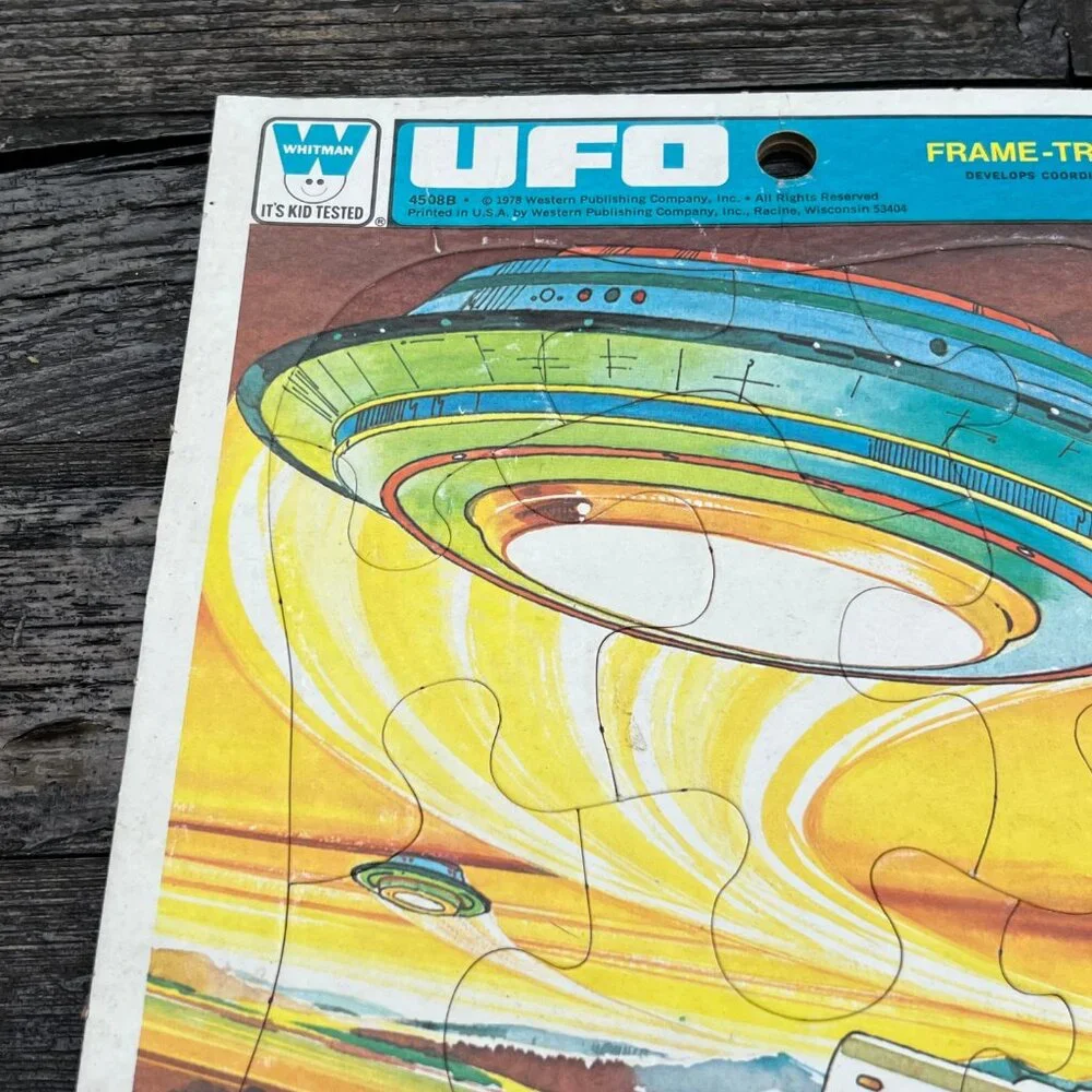Vintage Whitman UFO Frame-Tray Puzzle Lot 1978 Complete Western Publishing